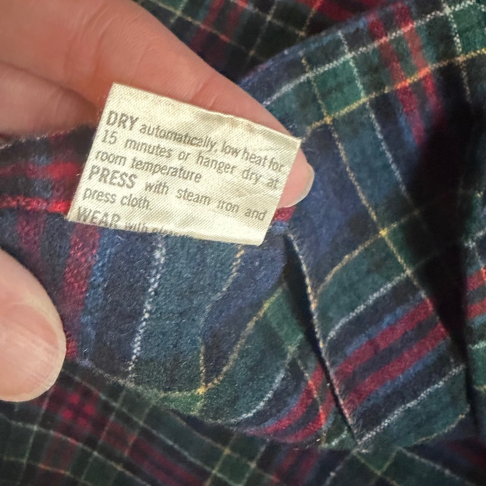 Vintage 70s/80s Pendleton Wool Field Shirt Men's M - Black Watch Tartan Plaid - Picture 8 of 9